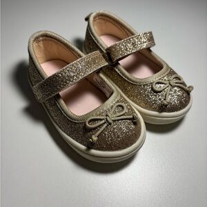 Glittery Gold Toddler Shoes